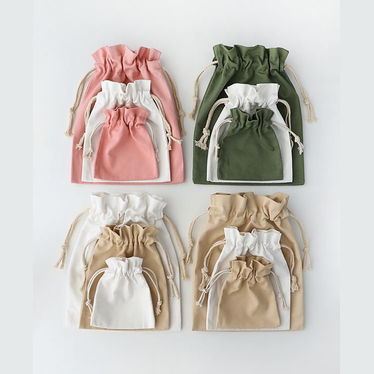 different colors , size string cotton bag