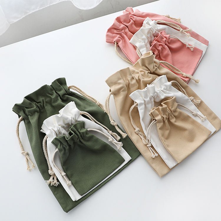 different colors , size string cotton bag