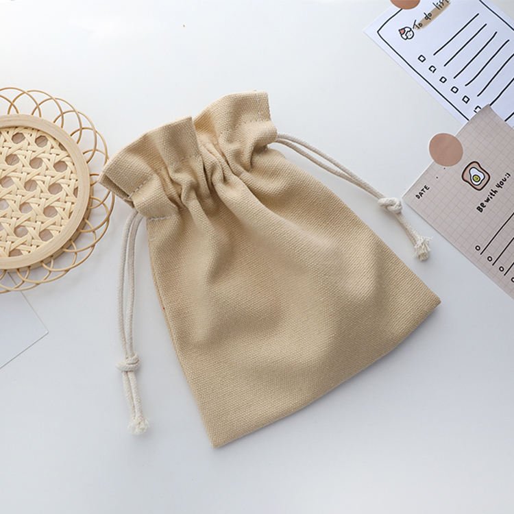brown color , size string cotton bag