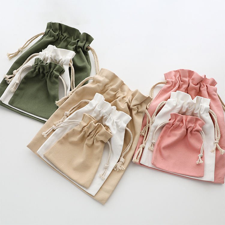 different colors , size string cotton bag